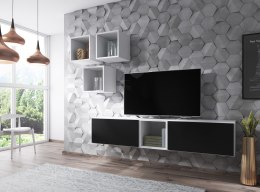 Cama MEBLE Zestaw ROCO 8 (2xRO3 + 4xRO6) biały/ biały/ czarny