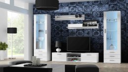Cama MEBLE Zestaw SOHO 4 (RTV180 + 2xWit S1 + Półki) BI/BI POŁ