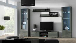 Cama MEBLE Zestaw SOHO 4 (RTV180 + 2xWit S1 + Półki) SZ/SZ POŁ