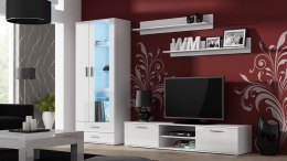Cama MEBLE Zestaw SOHO 8 (RTV180 + Wit S6 + Półki) BI/BI POŁ.