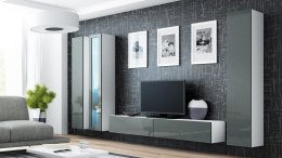 Cama MEBLE Zestaw VIGO 2 biały/szary połysk