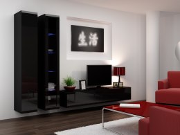 Cama MEBLE Zestaw VIGO 3 czarny/czarny połysk