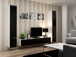 Cama MEBLE Zestaw VIGO 4 biały/czarny połysk