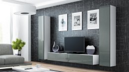 Cama MEBLE Zestaw VIGO 4 biały/szary połysk