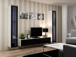 Cama MEBLE Zestaw VIGO 5 biały/czarny połysk