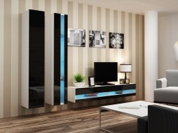 Cama MEBLE Zestaw VIGO NEW 5 biały/czarny połysk