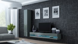 Cama MEBLE Zestaw VIGO NEW 9 szary/szary połysk