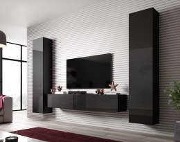 Cama MEBLE Zestaw VIGO SLANT 2 czarny/czarny połysk