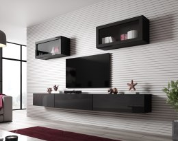 Cama MEBLE Zestaw VIGO SLANT 3 czarny/czarny połysk