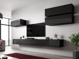 Cama MEBLE Zestaw VIGO SLANT 4 czarny/czarny połysk