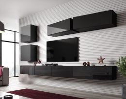 Cama MEBLE Zestaw VIGO SLANT 5 czarny/czarny połysk