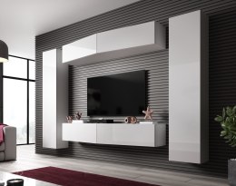 Cama MEBLE Zestaw VIGO SLANT 7 biały/biały połysk