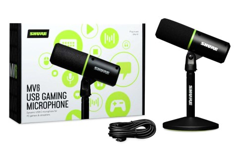 Shure MV6 - Kardioidalny mikrofon dynamiczny USB-C dla graczy i streamerów Shure MV6 - Kardioidalny mikrofon dynamiczny USB-C dla graczy i streamerów