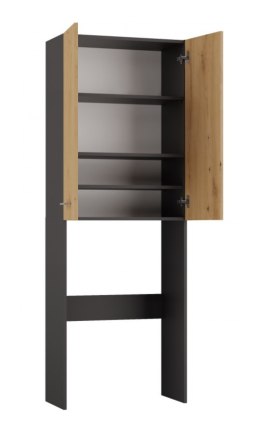 TOP E SHOP Szafka łazienkowa POLA DD 64x30xH180 antracyt/artisan