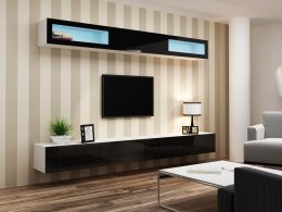 Cama MEBLE Zestaw VIGO 11 biały/czarny połysk