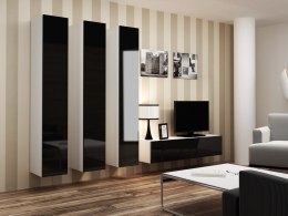 Cama MEBLE Zestaw VIGO 14 biały/czarny połysk