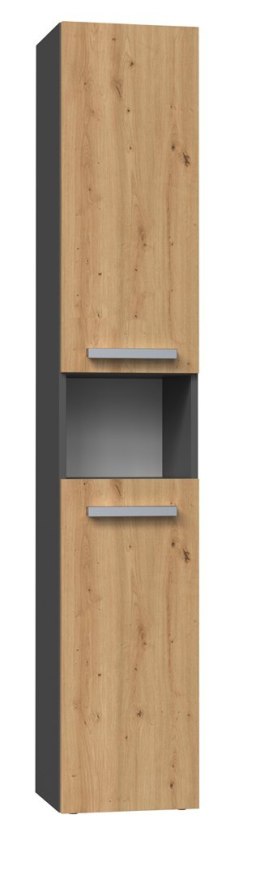 TOP E SHOP Szafka łazienkowa NEL I 31x30xH174 antracyt/artisan