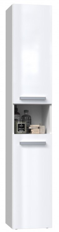 TOP E SHOP Szafka łazienkowa NEL I 31x30xH174 biel połysk