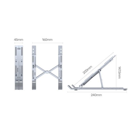 UNITEK PODSTAWKA POD LAPTOP SKŁADANA, ALUMINIUM UNITEK PODSTAWKA POD LAPTOP SKŁADANA, ALUMINIUM