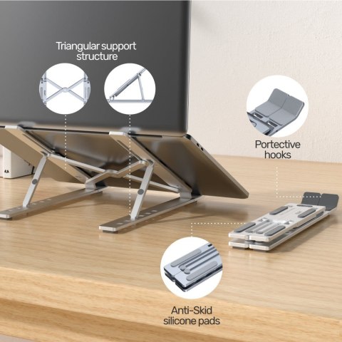 UNITEK PODSTAWKA POD LAPTOP SKŁADANA, ALUMINIUM UNITEK PODSTAWKA POD LAPTOP SKŁADANA, ALUMINIUM