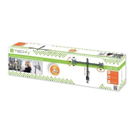 TECHLY PODWÓJNE RAMIĘ BIURKOWE 2X LED/LCD 13-27 CA TECHLY PODWÓJNE RAMIĘ BIURKOWE 2X LED/LCD 13-27 CA