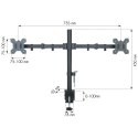 TECHly TECHLY PODWÓJNE RAMIĘ BIURKOWE 2X LED/LCD 13-27 CA