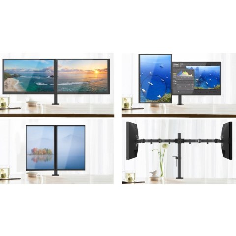 TECHLY PODWÓJNE RAMIĘ BIURKOWE 2X LED/LCD 13-27 CA TECHLY PODWÓJNE RAMIĘ BIURKOWE 2X LED/LCD 13-27 CA
