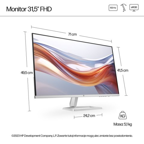 MONITOR HP LED VA 31,5" 532sf (94F50E9) 100Hz MONITOR HP LED VA 31,5" 532sf (94F50E9) 100Hz