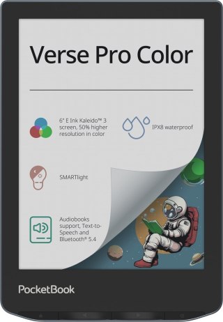 Ebook PocketBook Verse Pro Color 634 6" E-Ink Kaleido 3 16GB Wi-Fi Stormy Sea (WYPRZEDAŻ)