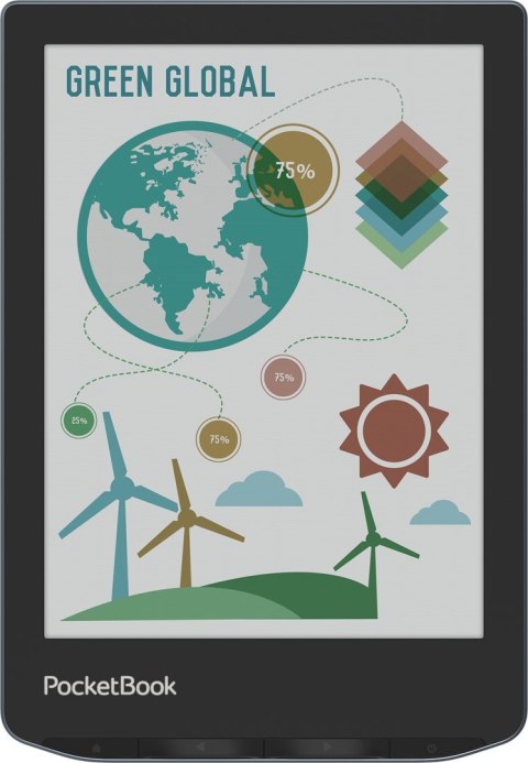 Ebook PocketBook Verse Pro Color 634 6" E-Ink Kaleido 3 16GB Wi-Fi Stormy Sea (WYPRZEDAŻ)