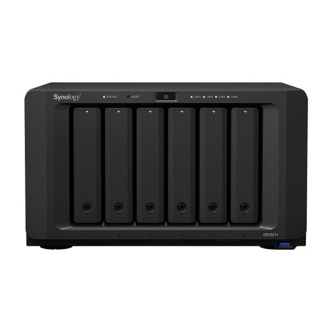 NAS Synology DS1621+; Tower; 6x (3.5"/2.5" SATA HDD/SSD); AMD Ryzen V1500B, 4 GB DDR4 (max. 32GB),4 x 1GbE RJ-45 NAS Synology DS1621+; Tower; 6x (3.5"/2.5" SATA HDD/SSD); AMD Ryzen V1500B, 4 GB DDR4 (max. 32GB),4 x 1GbE RJ-45