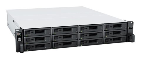 NAS Synology RS2423+; 2U RACK; 12x (3.5" SATA HDD/2.5" SATA SSD); AMD Ryzen V1780B, 8 GB DDR4 ECC UDIMM (max. 32GB), 2x 1GbE RJ- NAS Synology RS2423+; 2U RACK; 12x (3.5" SATA HDD/2.5" SATA SSD); AMD Ryzen V1780B, 8 GB DDR4 ECC UDIMM (max. 32GB), 2x 1GbE RJ-