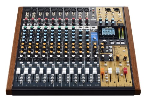 Tascam Model 16 - 14-kanałowy mikser analogowy z 16-ścieżkowym, cyfrowym rejestratorem Tascam Model 16 - 14-kanałowy mikser analogowy z 16-ścieżkowym, cyfrowym rejestratorem