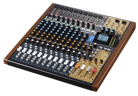 Tascam Model 16 - 14-kanałowy mikser analogowy z 16-ścieżkowym, cyfrowym rejestratorem Tascam Model 16 - 14-kanałowy mikser analogowy z 16-ścieżkowym, cyfrowym rejestratorem