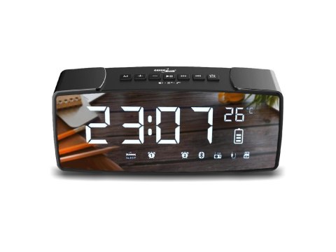 GREENBLUE RADIOBUDZIK BLUETOOTH 4.2, FM, AUX-IN, 6W, TEMPERATURA, ALARM, ZEGAR, AKUMULATOR 2200MAH GB200 GREENBLUE RADIOBUDZIK BLUETOOTH 4.2, FM, AUX-IN, 6W, TEMPERATURA, ALARM, ZEGAR, AKUMULATOR 2200MAH GB200
