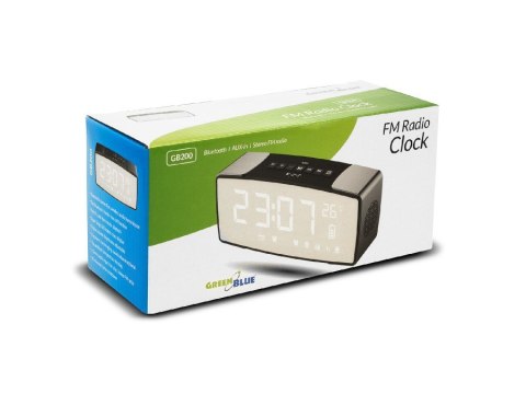 GREENBLUE RADIOBUDZIK BLUETOOTH 4.2, FM, AUX-IN, 6W, TEMPERATURA, ALARM, ZEGAR, AKUMULATOR 2200MAH GB200 GREENBLUE RADIOBUDZIK BLUETOOTH 4.2, FM, AUX-IN, 6W, TEMPERATURA, ALARM, ZEGAR, AKUMULATOR 2200MAH GB200