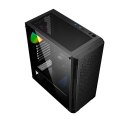 GEMBIRD GEMBIRD OBUDOWA FORNAX 400X MIDI-TOWER (2X USB 3.0, 1X USB 2.0, HD AUDIO, SZKLANY PANEL BOCZNY, PODŚWIETLENIE ARGB) CZARNA