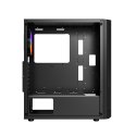 GEMBIRD GEMBIRD OBUDOWA FORNAX 400X MIDI-TOWER (2X USB 3.0, 1X USB 2.0, HD AUDIO, SZKLANY PANEL BOCZNY, PODŚWIETLENIE ARGB) CZARNA