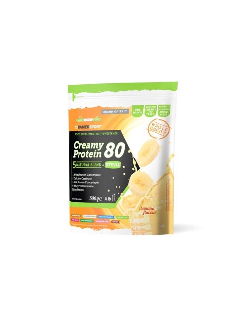 Odżywka białkowa NAMEDSPORT Creamy protein 80 / banan 500g Odżywka białkowa NAMEDSPORT Creamy protein 80 / banan 500g