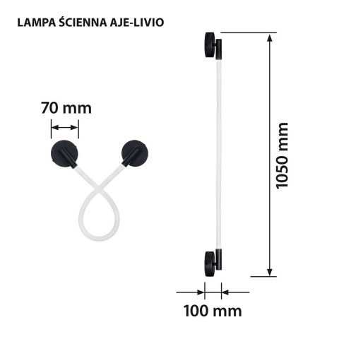 Lampa ścienna LED Activejet AJE-AJE-LIVIO NW Lampa ścienna LED Activejet AJE-AJE-LIVIO NW