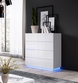 Cama MEBLE Oświetlenie REJA komoda 4S niebieskie