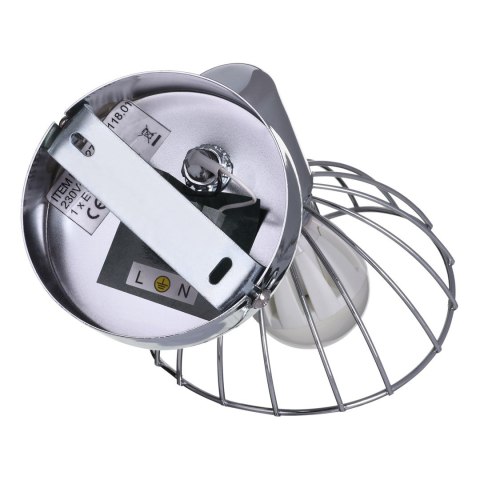 Kinkiet pojedynczy sufitowy ścienny chrom Activejet GIZEL reflektor E14 do salonu Kinkiet pojedynczy sufitowy ścienny chrom Activejet GIZEL reflektor E14 do salonu