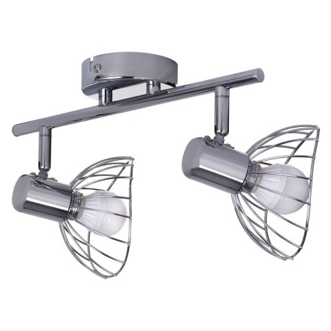 Listwa reflektorowa podwójna sufitowa ścienna chrom Activejet GIZEL kinkiet E14 do salonu Listwa reflektorowa podwójna sufitowa ścienna chrom Activejet GIZEL kinkiet E14 do salonu