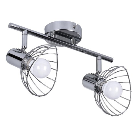 Listwa reflektorowa podwójna sufitowa ścienna chrom Activejet GIZEL kinkiet E14 do salonu Listwa reflektorowa podwójna sufitowa ścienna chrom Activejet GIZEL kinkiet E14 do salonu