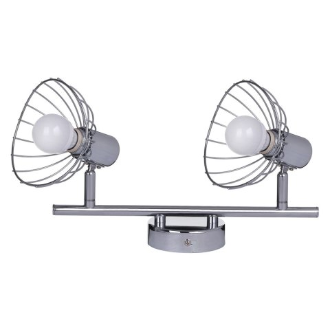 Listwa reflektorowa podwójna sufitowa ścienna chrom Activejet GIZEL kinkiet E14 do salonu Listwa reflektorowa podwójna sufitowa ścienna chrom Activejet GIZEL kinkiet E14 do salonu