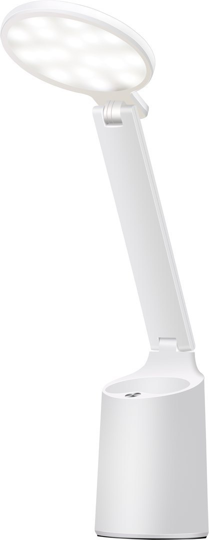 Nowoczesna lampka na biurko LED Activejet FUTURE biała z wbudowaną baterią akumulatorem wielokrotnego ładowania Nowoczesna lampka na biurko LED Activejet FUTURE biała z wbudowaną baterią akumulatorem wielokrotnego ładowania