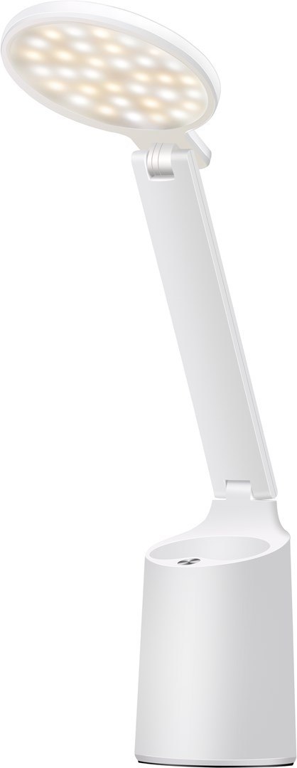 Nowoczesna lampka na biurko LED Activejet FUTURE biała z wbudowaną baterią akumulatorem wielokrotnego ładowania Nowoczesna lampka na biurko LED Activejet FUTURE biała z wbudowaną baterią akumulatorem wielokrotnego ładowania