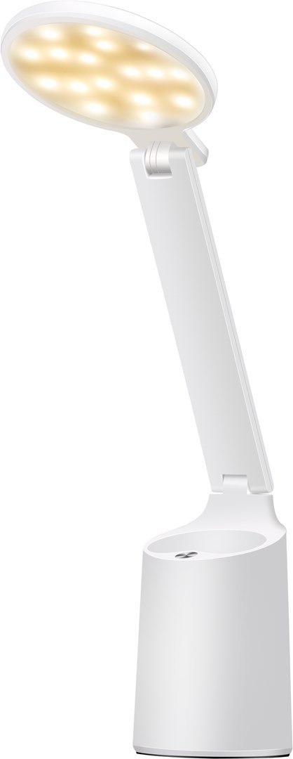 Nowoczesna lampka na biurko LED Activejet FUTURE biała z wbudowaną baterią akumulatorem wielokrotnego ładowania Nowoczesna lampka na biurko LED Activejet FUTURE biała z wbudowaną baterią akumulatorem wielokrotnego ładowania