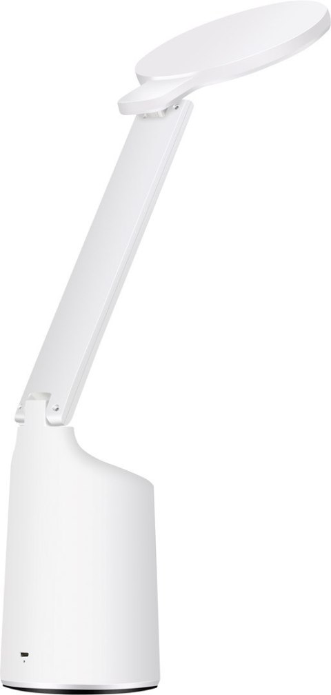 Nowoczesna lampka na biurko LED Activejet FUTURE biała z wbudowaną baterią akumulatorem wielokrotnego ładowania Nowoczesna lampka na biurko LED Activejet FUTURE biała z wbudowaną baterią akumulatorem wielokrotnego ładowania