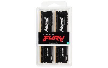 KINGSTON 32GB 3200MHz DDR4 CL16 DIMM (Kit of 2) 1Gx8 FURY Beast Black KF432C16BB1K2/32 KINGSTON 32GB 3200MHz DDR4 CL16 DIMM (Kit of 2) 1Gx8 FURY Beast Black KF432C16BB1K2/32